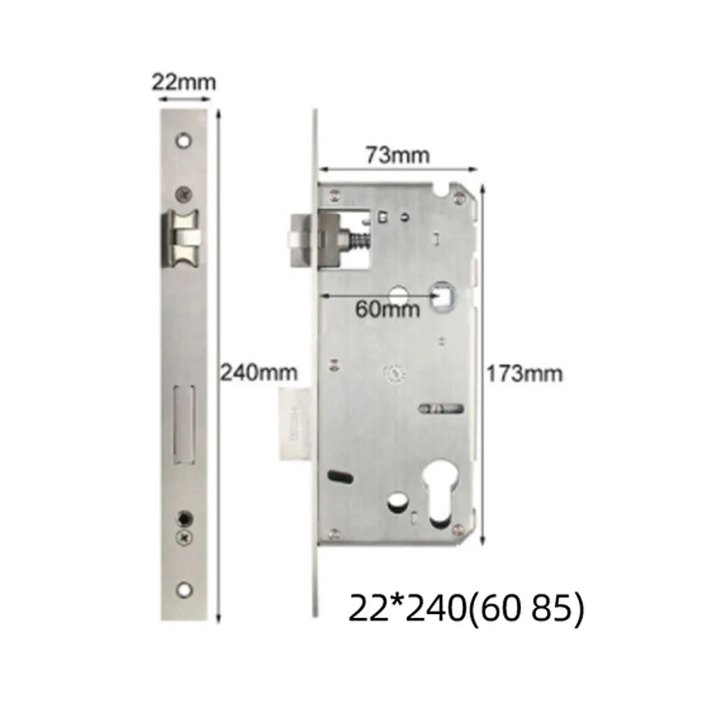 Fingerprint Lock body Specialized Mortise Smart Lock 5050 125mm-240mm 3585 4085 4585 5085 6085 7085 5572 6072