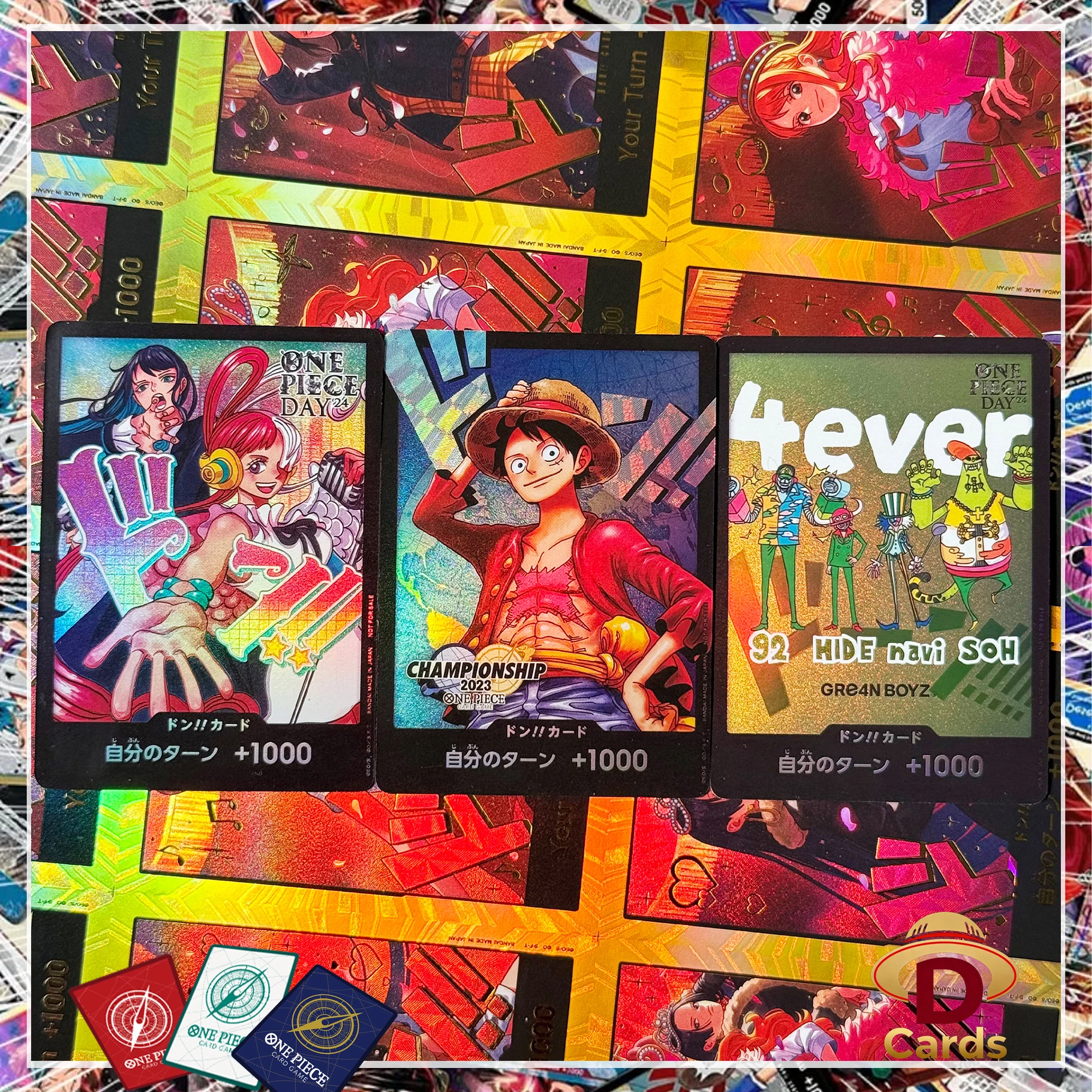 

30 шт. золотых карточек One Piece DON!! Коллекционные карты для игры в аниме-карточные игры, высококачественные прокси-карты, Даллас, День финалов