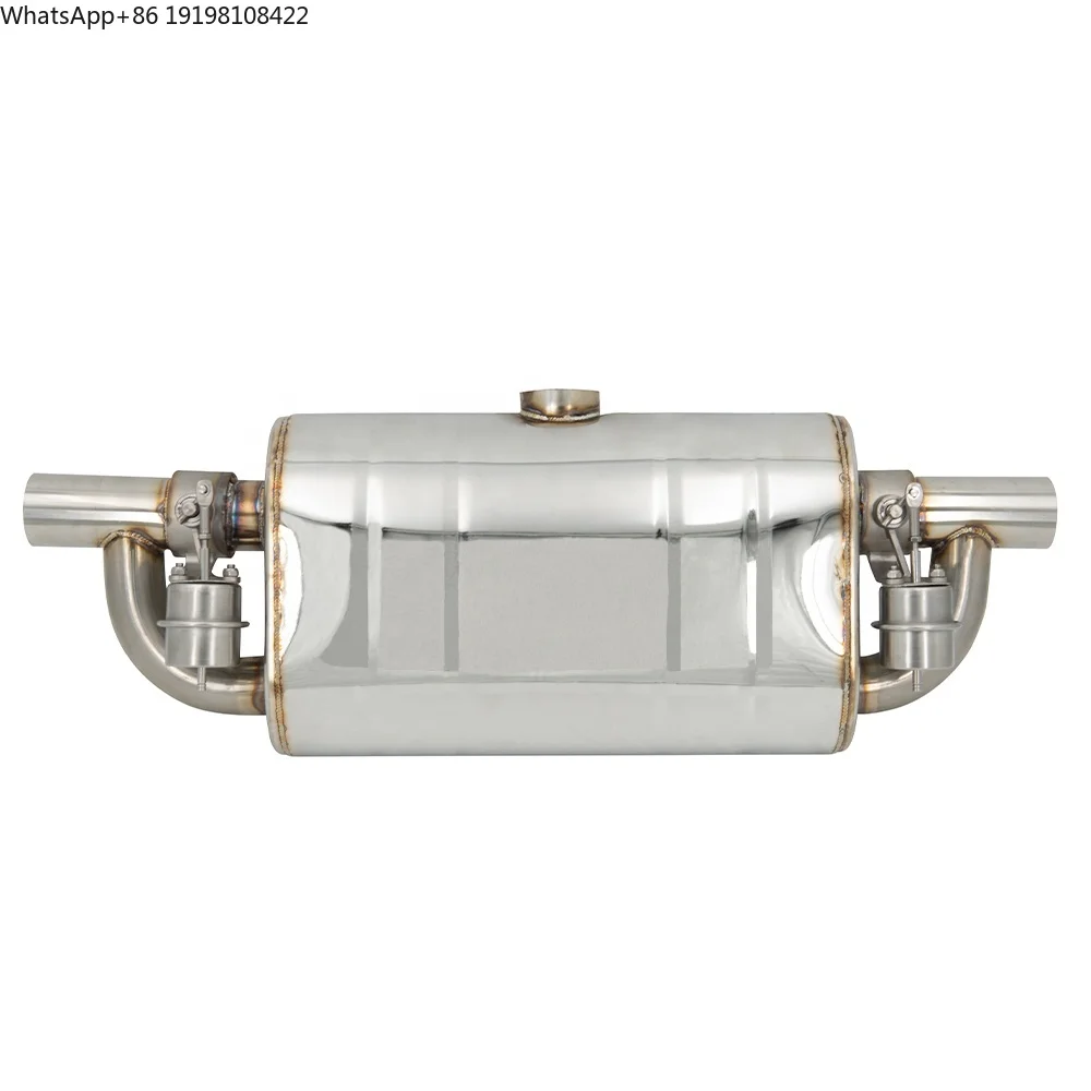 Middle in and Double Out Exhaust and Valves Modification Universal Four Outlet Muffler Universal Valve Drum Dual Valves T Drum
