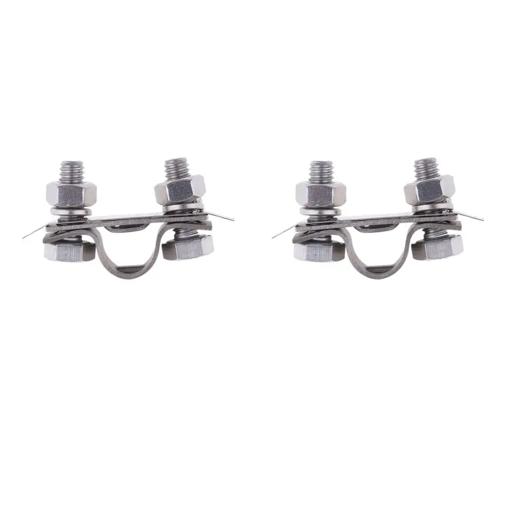 

-Shaped Boot Gas Throttle Rope Cable Clamp Support and Shim Kit for Boat Marine Yacht - Stainless Steel