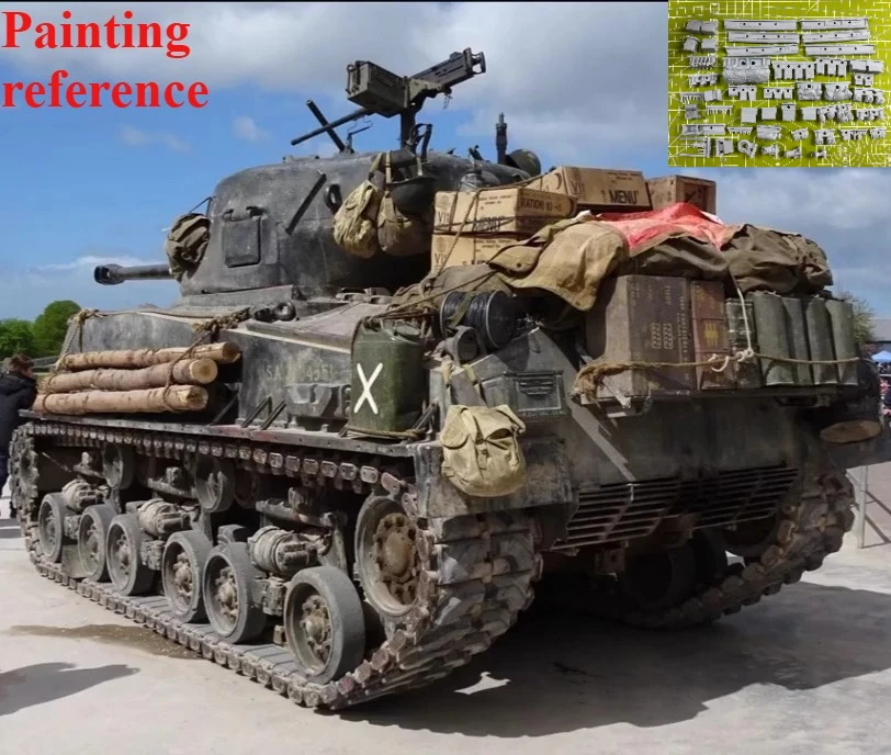 

1/35 литая смола Sherman Rage M4, танк, бронированный боевой автомобиль, внешнее оборудование, комплект для модификации смолы с оберткой автомобиля в США