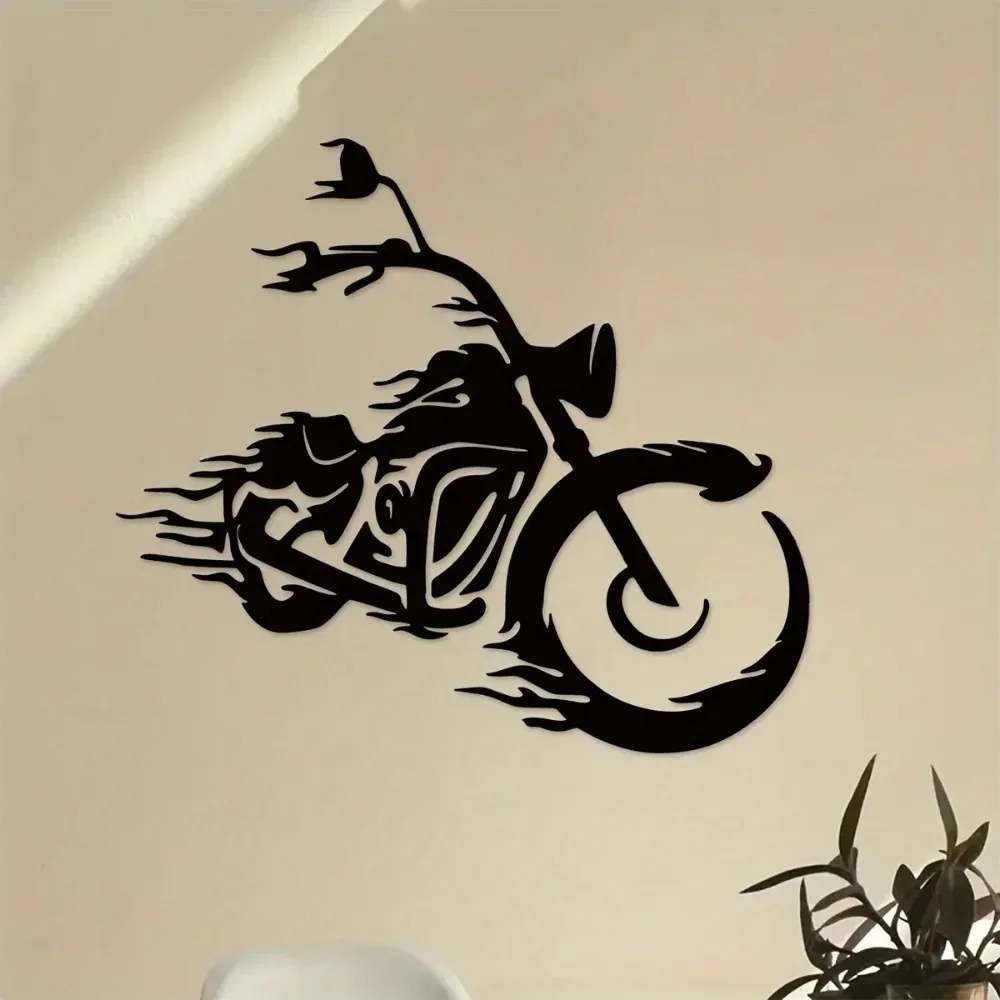 Stylish Motorcycle Metal Wall Art Man Cave Garage Home Decor Perfect Riding Gift for Him