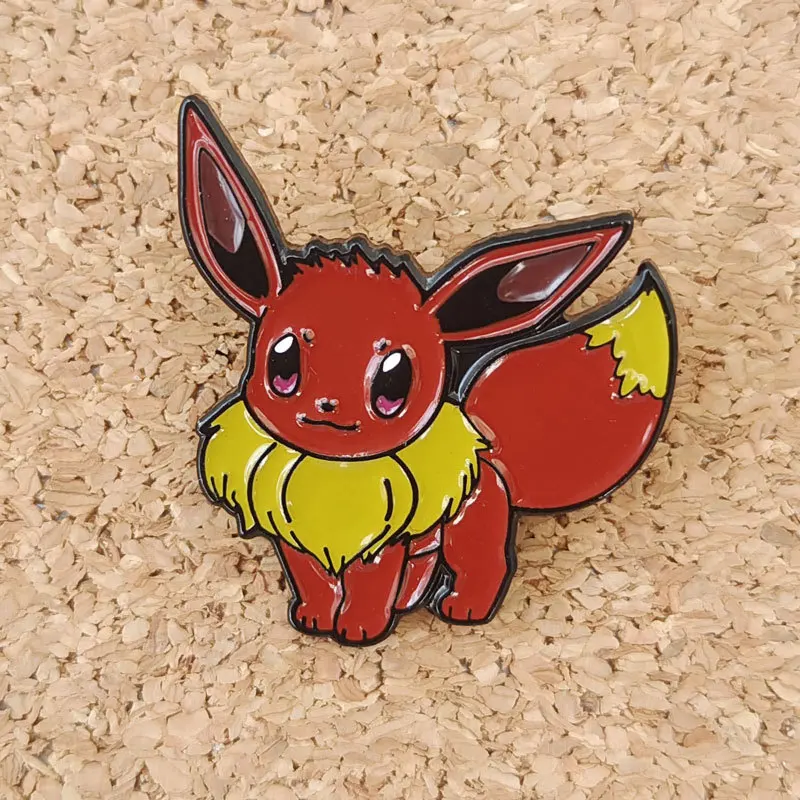 Pokemon Eevee Anime Brooch For Backpacks Enamel Pin Metal Brooch Pin For Women Badges Pin Brooches Jewelry Accessories