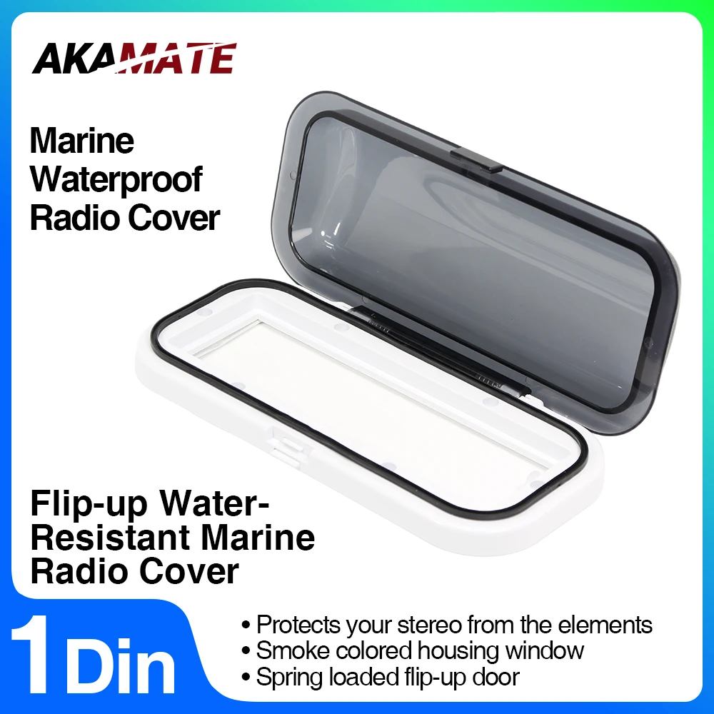 Universal 1Din Boat Radio Waterproof Protector Marine Radio Boats Stereo Housing Cover Waterproof