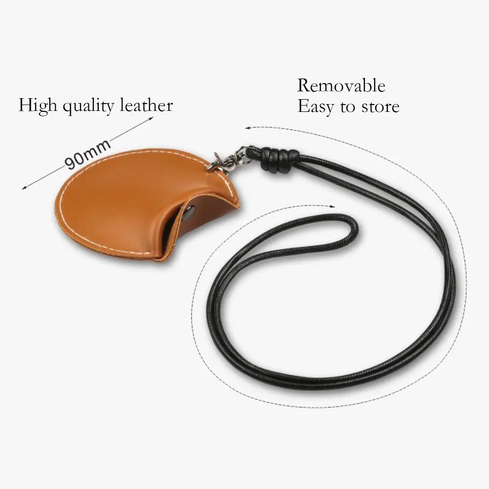 Hanging Neck Pouch Headphone Storage Bag For Outdoor Hunting Biking Small Leather Bag Handy Small Object Storage Bag