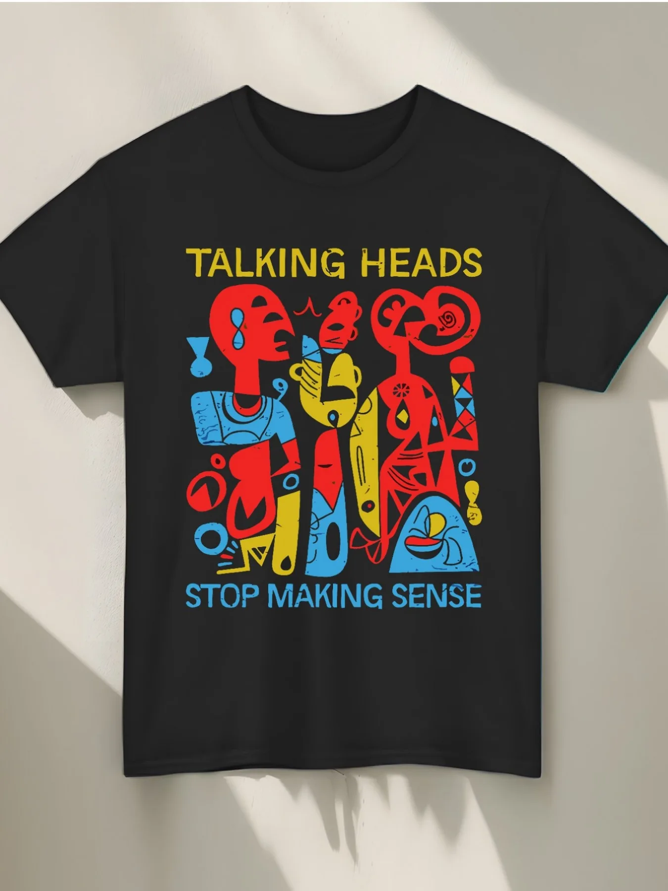 

Мужская черная футболка с рисунком — футболка с круглым вырезом из 100% хлопка, 200 г/м2, тяжелая вес