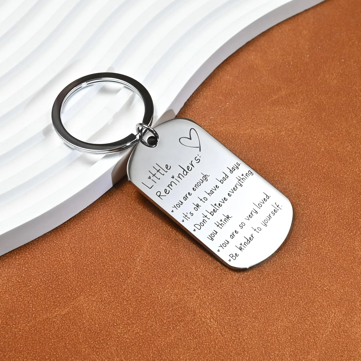 Stainless Steel Inspirational Keychain Gift For Son Daughter Sister Brother BFF Charms Jewelry Birthday Christmas For Men Women