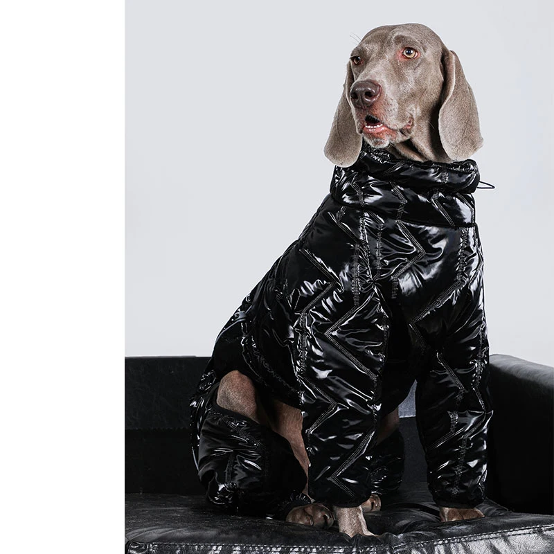 

High-grade Fabric Large Dog Clothes Waterproof Turtleneck 4-Legged Dog Jacket Labrador Golden Retriever Dobermann Clothing