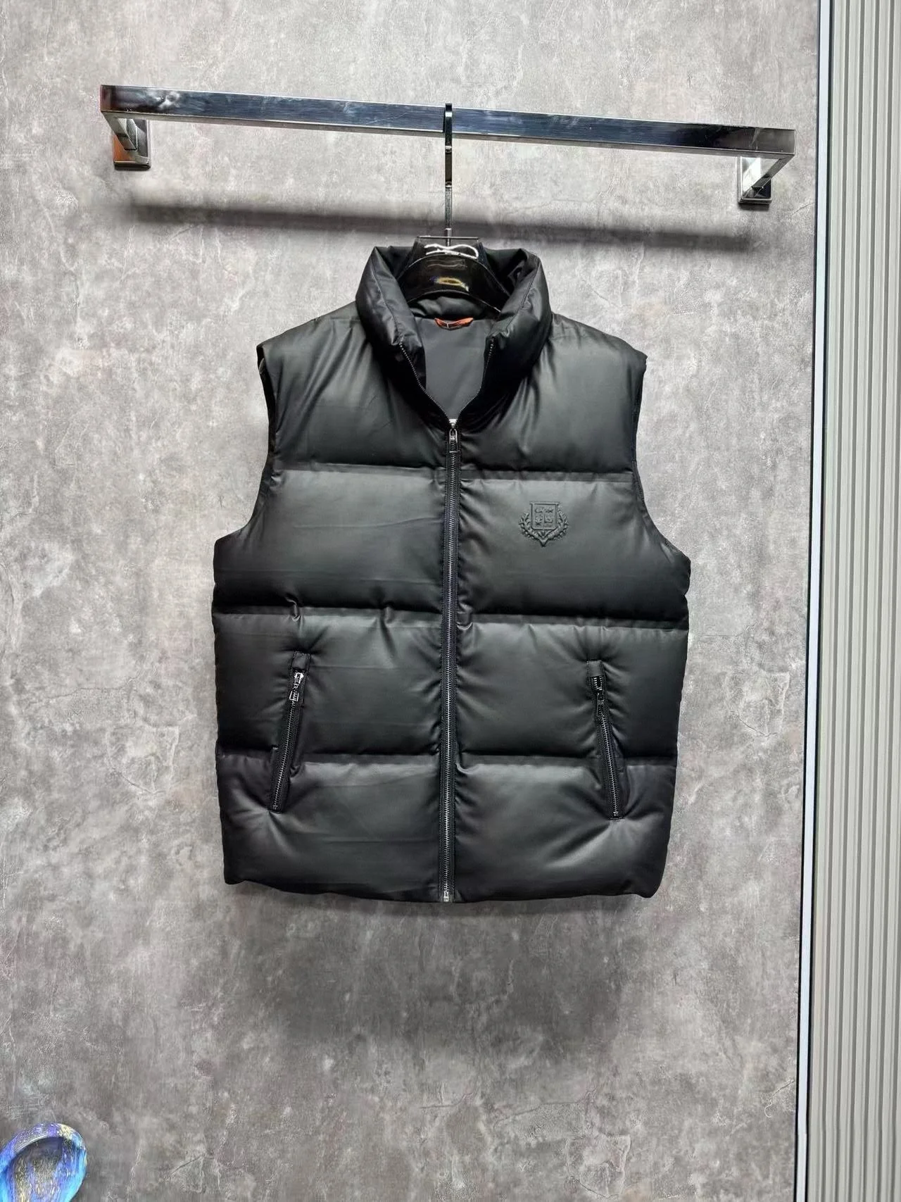 

Classic Men's Casual Stand Collar down Jaet Vest Autumn Winter New Sle Italian Old Money Sle Thiened White Du down