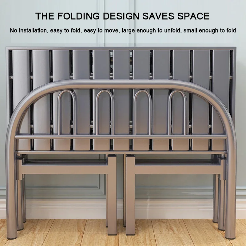 سرير دوار بإطار فولاذي بالكامل، سرير مفرد مزدوج محمول قابل للطي عالي الجودة لأسرة قابلة للطي الصادرة #2