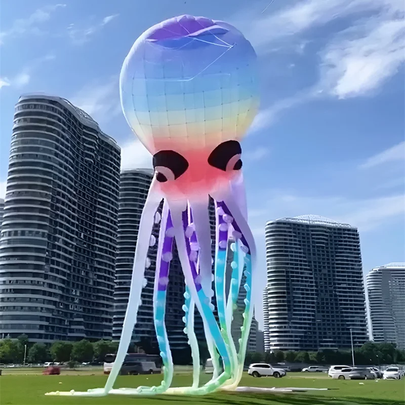 12m Rainbow Octopus latawce nadmuchiwane zabawki spadochron windsurf gigantyczne ryby dla dorosłych windsurf nadmuchiwane gry latawiec duży miękki latawiec