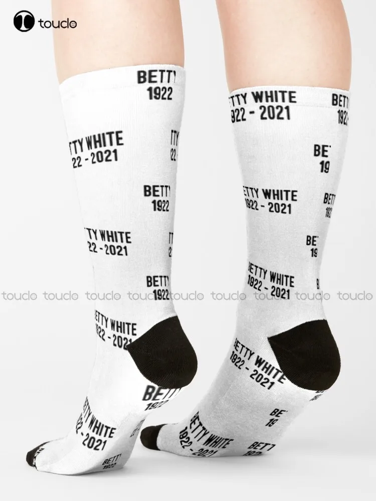 Rip Betty-White Queen Socks Blue Socks Personalized Custom 360° Digital Print Gift Harajuku Unisex Adult Teen Youth Socks Retro