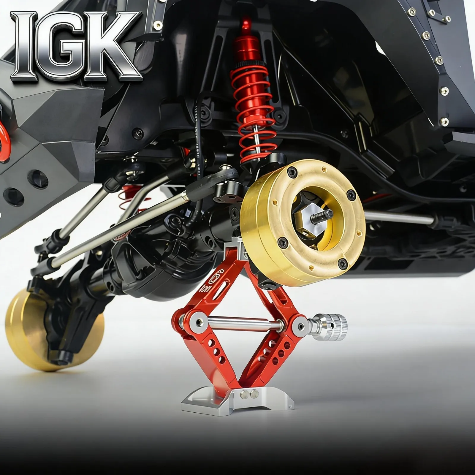 1/10 Scale Adjustable Metal Scissor Jack - Simulation Lift Tool for TRX4/SCX10/D90/CC01 RC Crawler