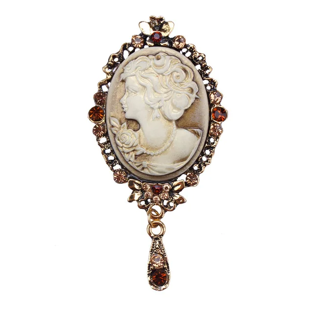 Elegant Style Vintage Victorian Queen\'s Cameo Antique Wedding Beauty Brooch Pin Clothing Hat Accesories Banquet Daily Jewelry
