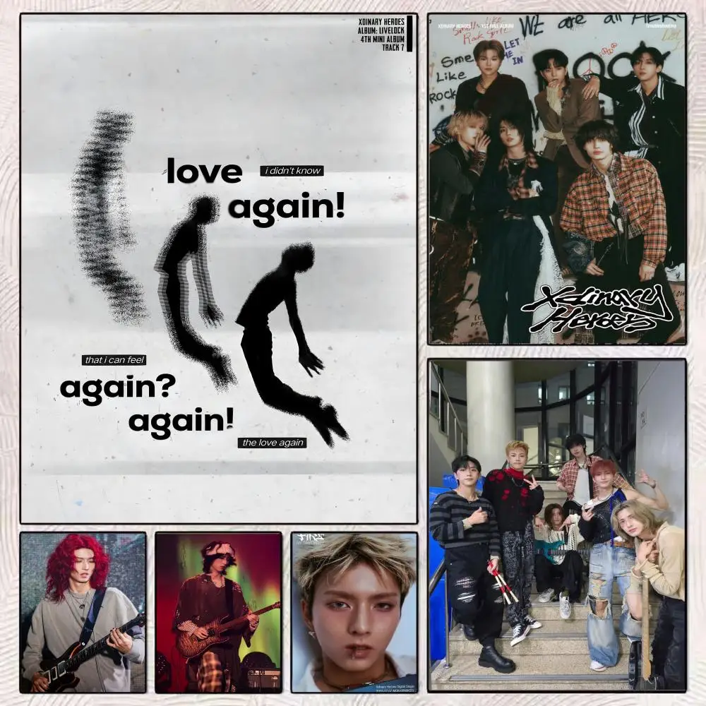 

Rock Band X-Xdinary H-HeroesS Poster HD Art Mural Wallart Poster Waterproof Vintage Print Decor for Home Decoration DIY Durable