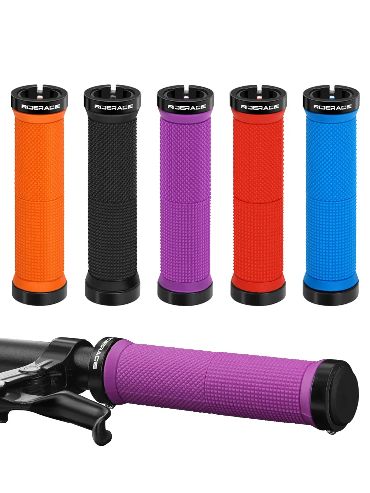 Poignées de vélo serrure bilatérale ergonomique en caoutchouc antidérapant antichoc VTT housse de guidon pour accessoires de cyclisme BMX