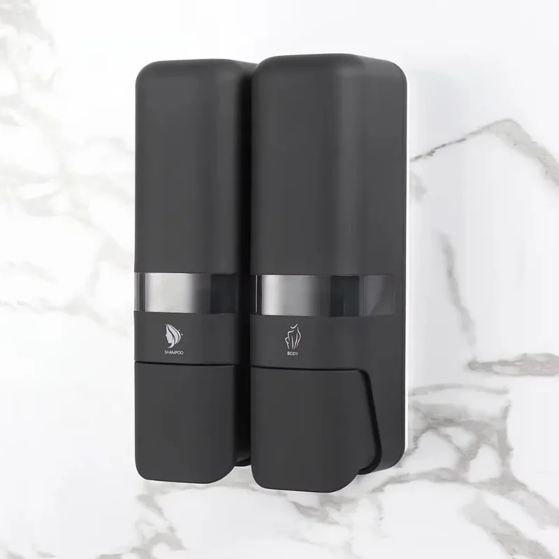 

Hotel manual soap dispenser single double wall-mounted hand soap bottle shampoo shower gel dispenser