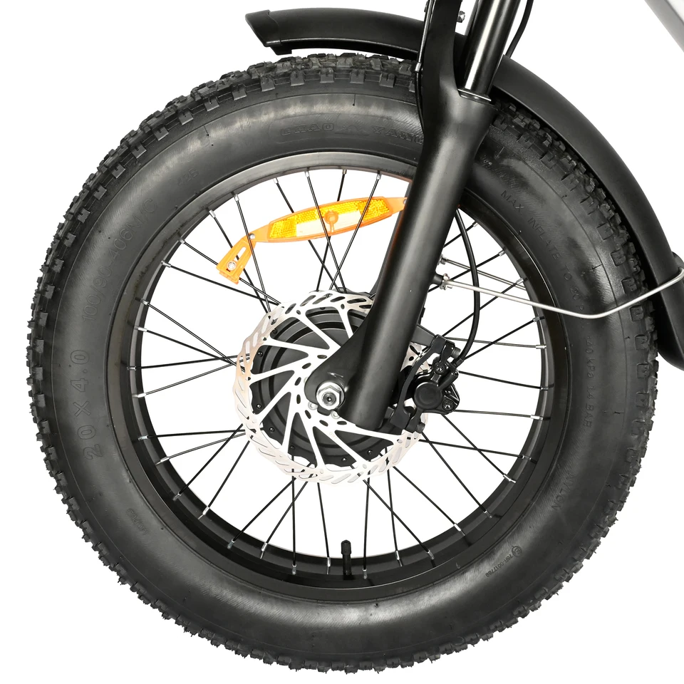 Electric Bike BAOLUJIE DP-2033 for Adults 2000W Dual Motor 31MPH Max Speed 48V 15AH+15AH Dual Battery 20"x4.0" Fat Tire E-Bike with  7-Speed Dual Disc Brakes Front Suspension LCD Display USB Charging for Off-Road Commuting Snow Sand Mountain image 8