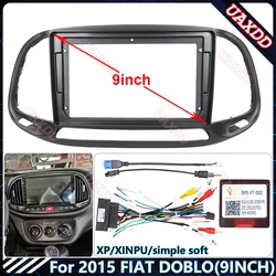 Car dvd MP5 Radio Android stereo Harness screens accessories navigation dashboard cables frame canbus For 2015 FIAT DOBLO 9INCH