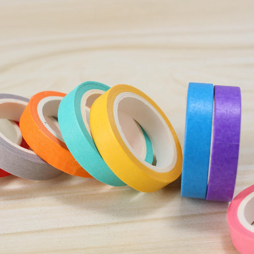 20 قطعة قوس قزح غسلها بلون شريطٌ لاصق DIY بها بنفسك سكرابوكينغ مذكرات مخطط ورق لاصق الزخرفية ملصقات للتسمية الحرفية #3