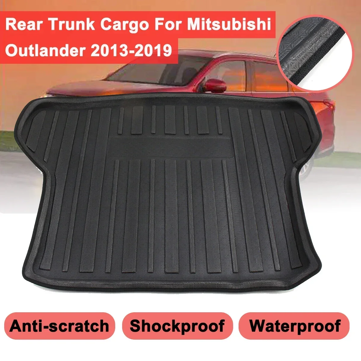 

Cargo Liner Rear Trunk Cargo Floor Mat For Mitsubishi Outlander 2013-2019 Waterproof Anti-skid Shock-proof Buffer Performance