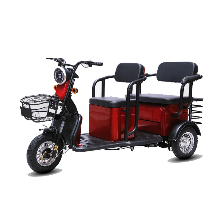 China Cheap Two Seats Adult 3 Wheel Electric Tricycle with Motor and Passenger Seat