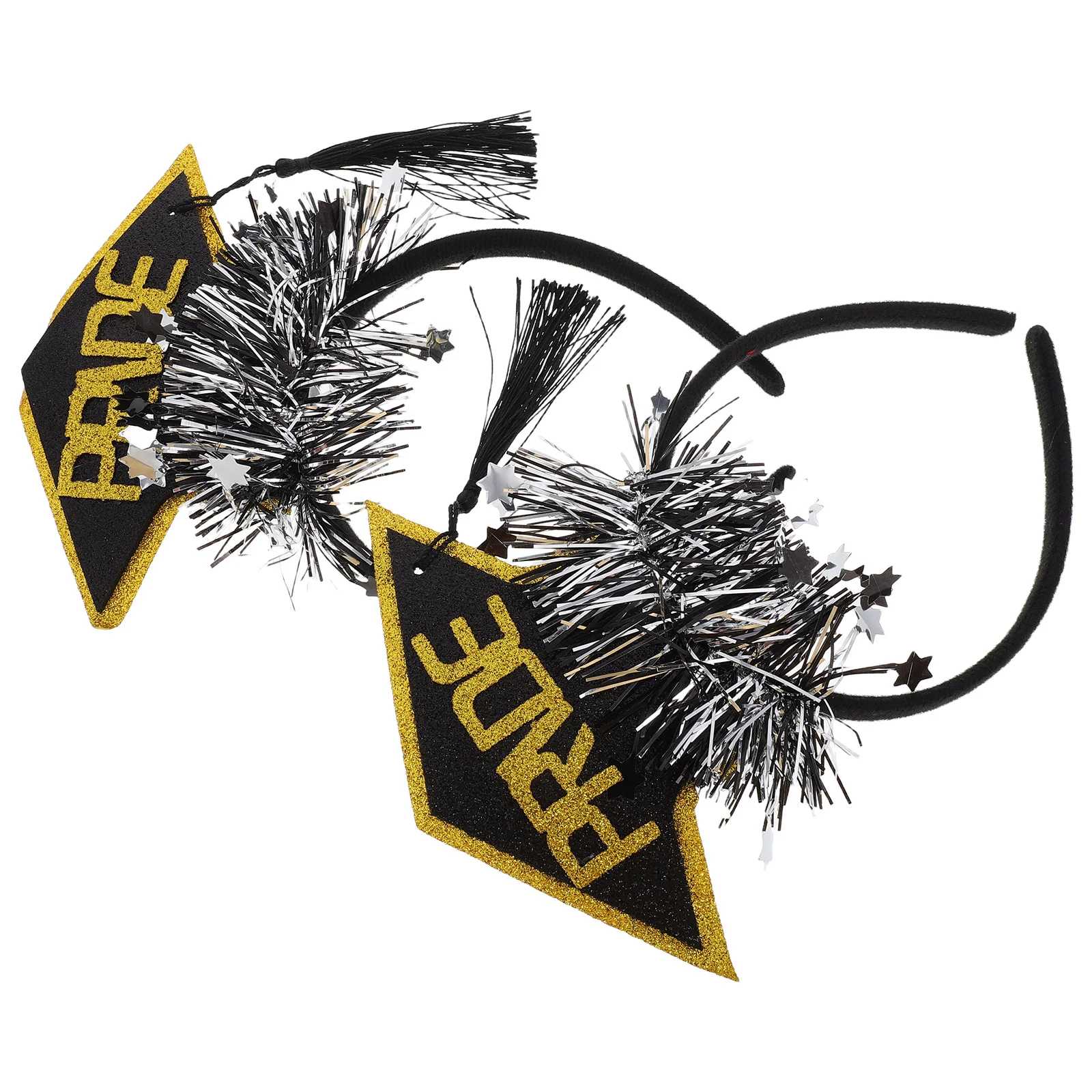 

2pcs Graduation Cap Headband Hair Hoop For Graduation Ceremony Party Decoration Women Fashion Headbands Grad Party Favor
