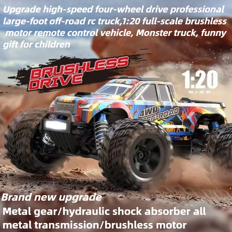 

Cool Stuff Toy Car Funny Gift-50km/h High-speed Rc Truck,1:20 Brushless Off-road Rc Cars,Monster Truck,Toys for Boys,Rc Crawler