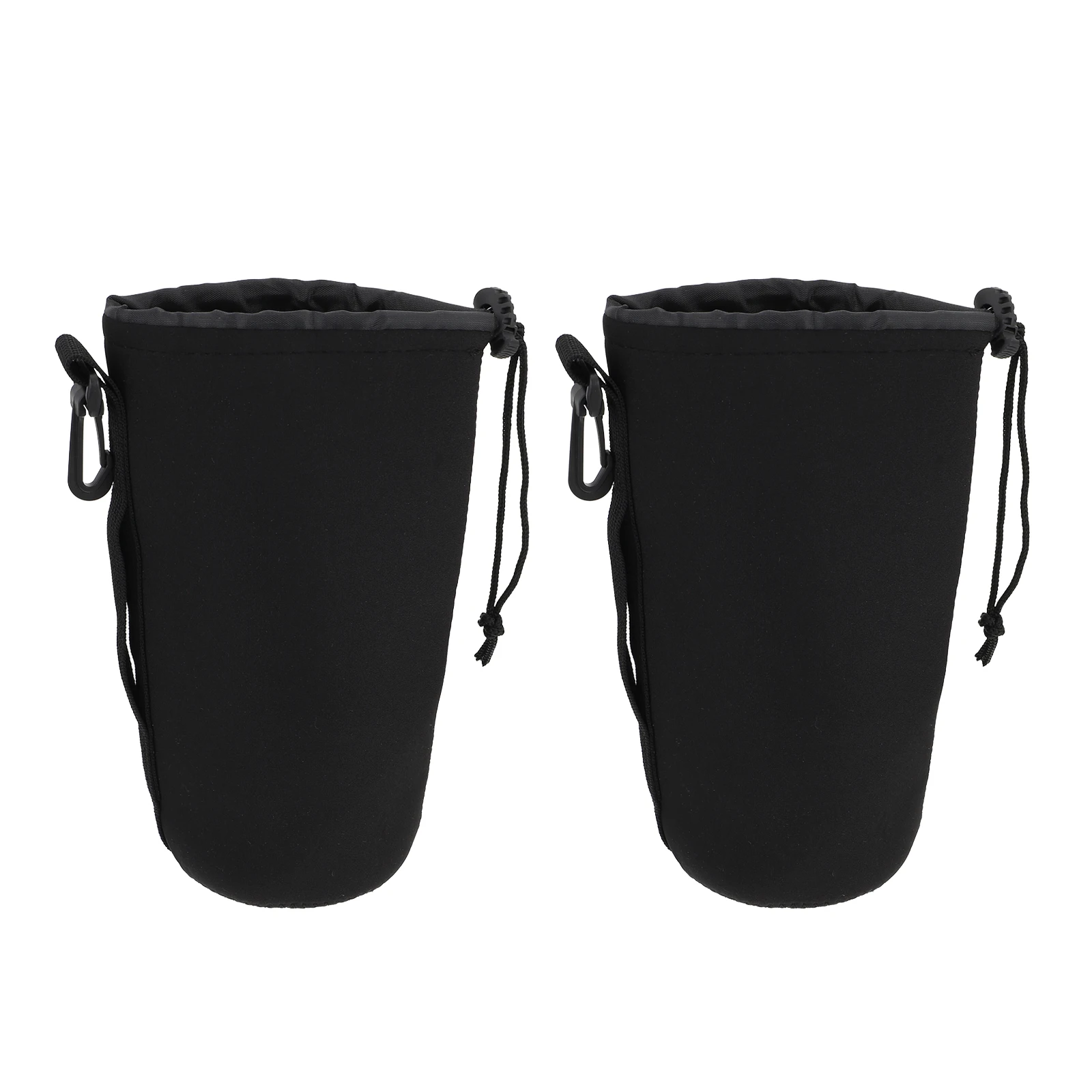 

2 PCS Lens Bag Camera Protectors Light Filter Drawstring Dslr Cover Pouch Neoprene Pouches Travel Case