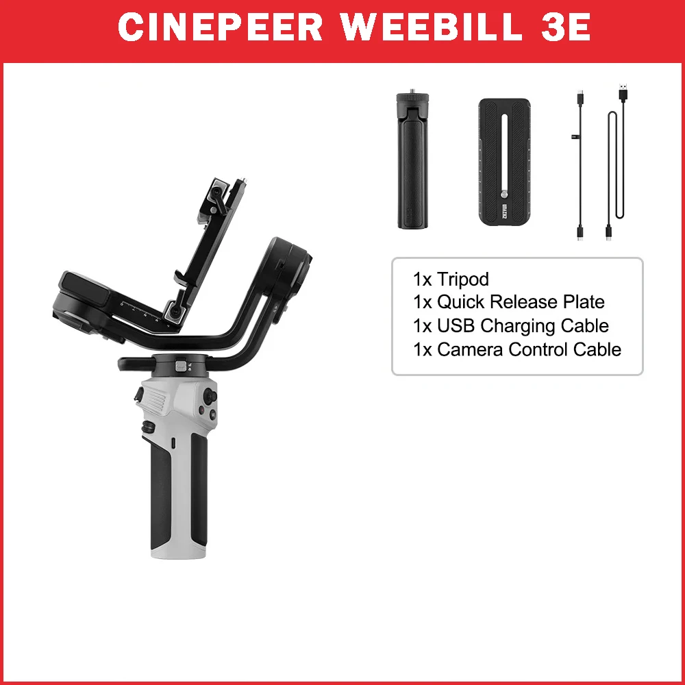 Zhiyun Cinepeer Weebill 3e 3-assige Handheld Camera Cardanische Stabilisator Voor Dslr Spiegelloze Camera 'S Voor Canon/Nikon/Sony/Lumix