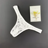 Pink Lace Thong Men Sexy Underwear Tanga Hombre G-String Perspective Lingerie T-Back Panties Plus Size 3