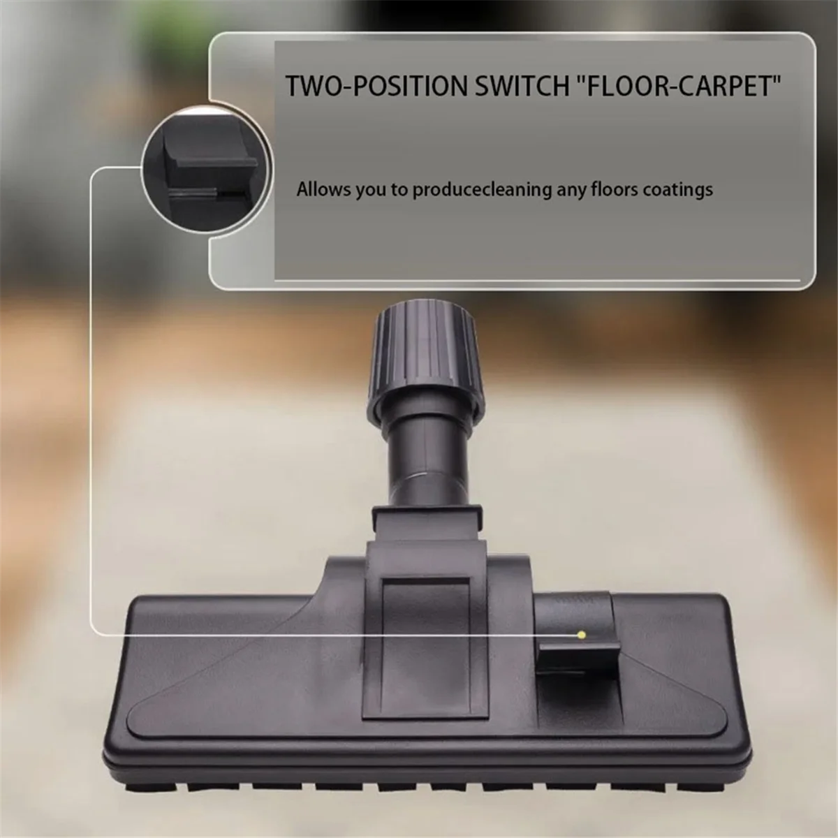 A58E-Fit 2 Größen 32 mm und 35 mm Ersatz-Universal-Staubsauger-Ersatzparkett-Glatte Bodenbürste mit Drehkopf