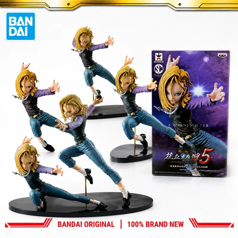 In Stock Bandai Original Banpresto Dragon Ball Android 18 Action Figure Model Doll Brand New Boxed Anime Characters Toys Model