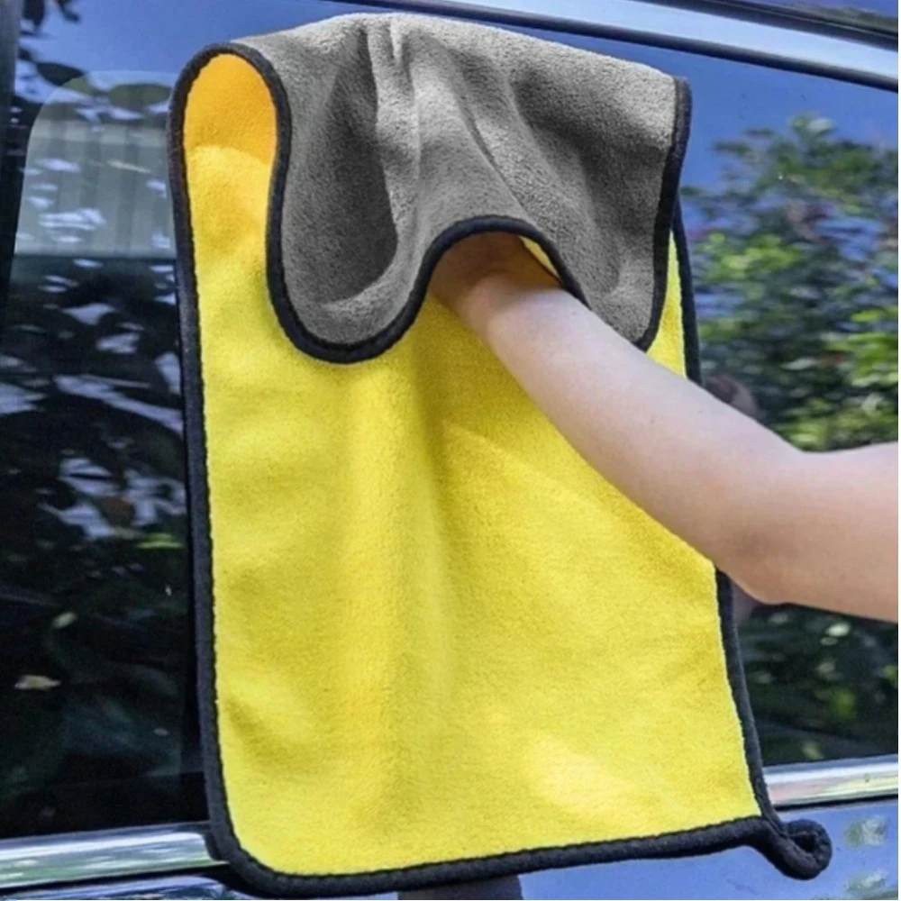 9 قطعة مناشف تنظيف السيارات السميكة قفل مزدوج التماس ماصة مقاومة للغبار لعشاق السيارات #4