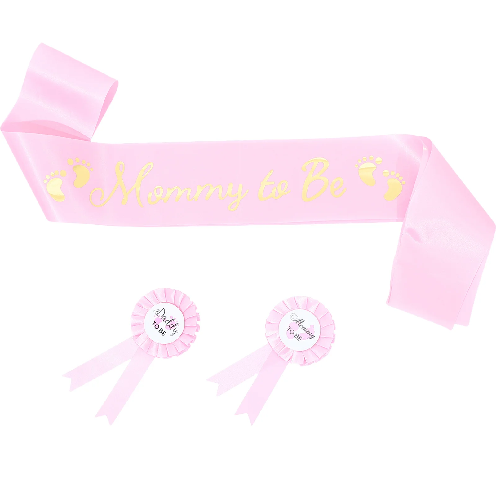 

1 Set Mommy To Be Sash Dad To Be Badge Pin Shower Decor Kit Pregnancy Announcement Party Maternity Photo Shoot Supplies
