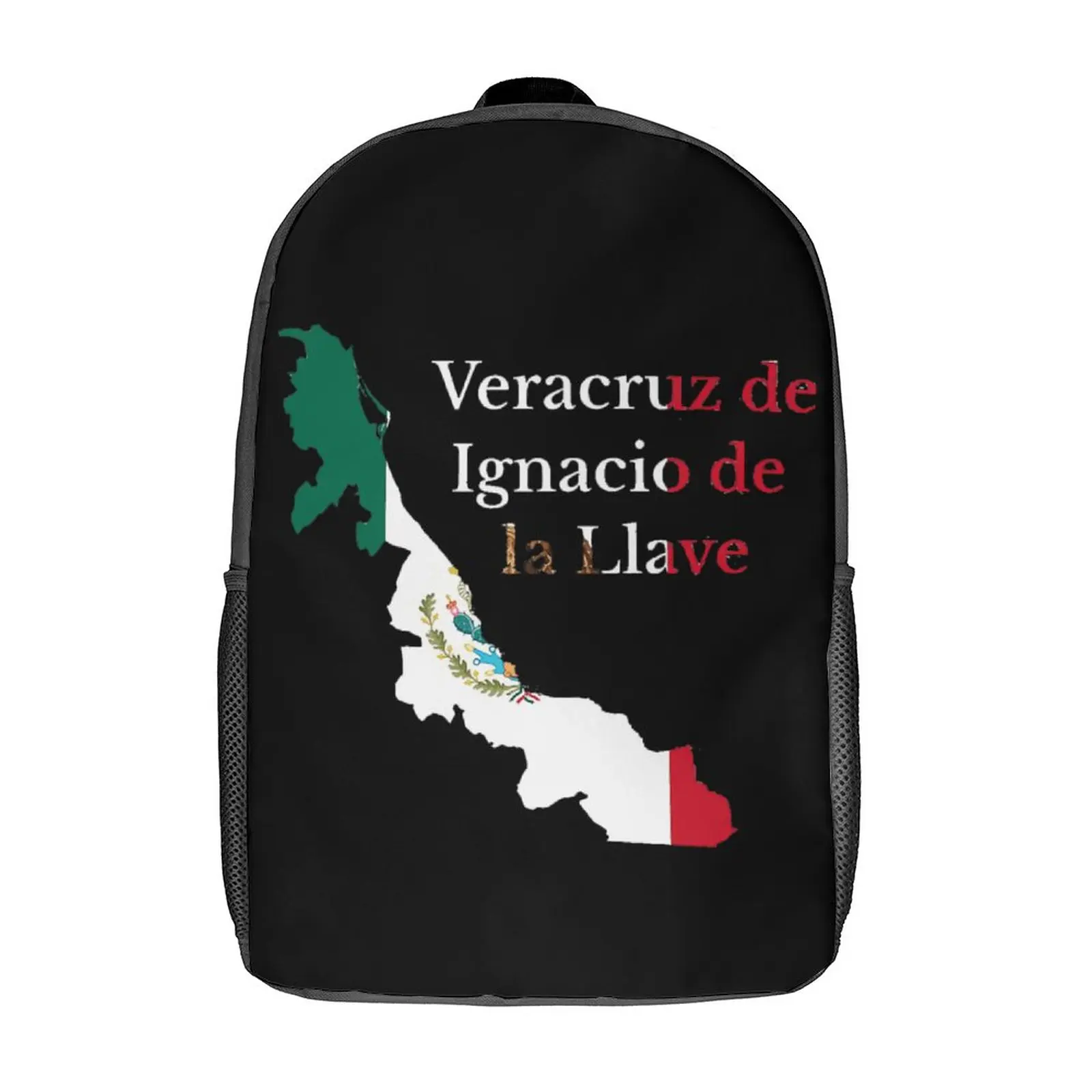 

Veracruz State Map 3 in 1 Set 17 Inch Backpack Lunch Bag Pen Bag Travel Funny Graphic Secure Knapsack Snug