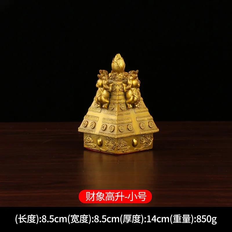 Wholesale Brass Wealth High-Rise Copper Four Elephants Make Money Decoration Lucky Elephant Home Of