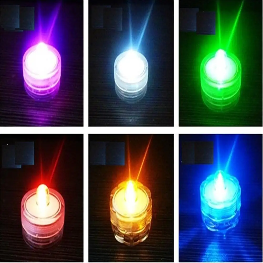 Colorful Flameless Candles Light Battery Operated Christmas LED Tea Lights Birthday Party Home Decoration Candle Lantern