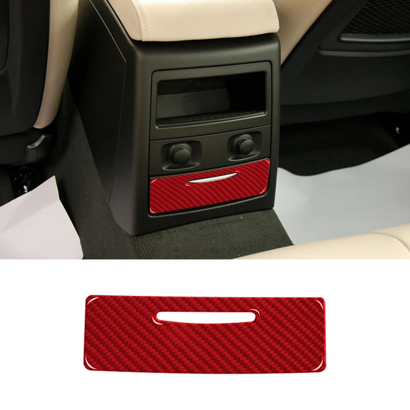 

For BMW 3 Series E90 2005-2012 Carbon Fiber Car Accessories Rear Seat Air Conditioning Outlet Frame Trim Ashtray Cover Stickers