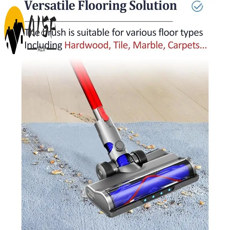 

A15F-быстросъемная щетка для чистки головки двигателя для Dyson V10 Slim V12 Slim, беспроводная вакуумная насадка со светодиодной подсветкой от пыли