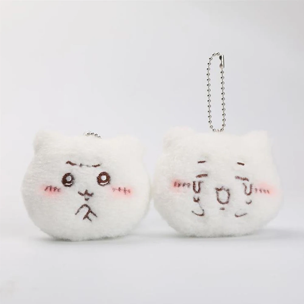 Cute Plush Squeak Chikawas Keychain for Women Kawaii Bag Charms Cartoon Anime Cotton Filling Key Chains Girl Gift Keyrings