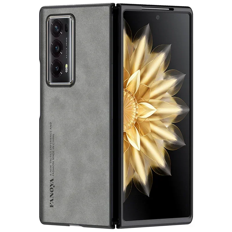 Luxury Leather Matte Flip Folding Phone Case for Honor Magic V V2 Case for Honor MagicV2 Thin Lightweight Shockproof Back Cover