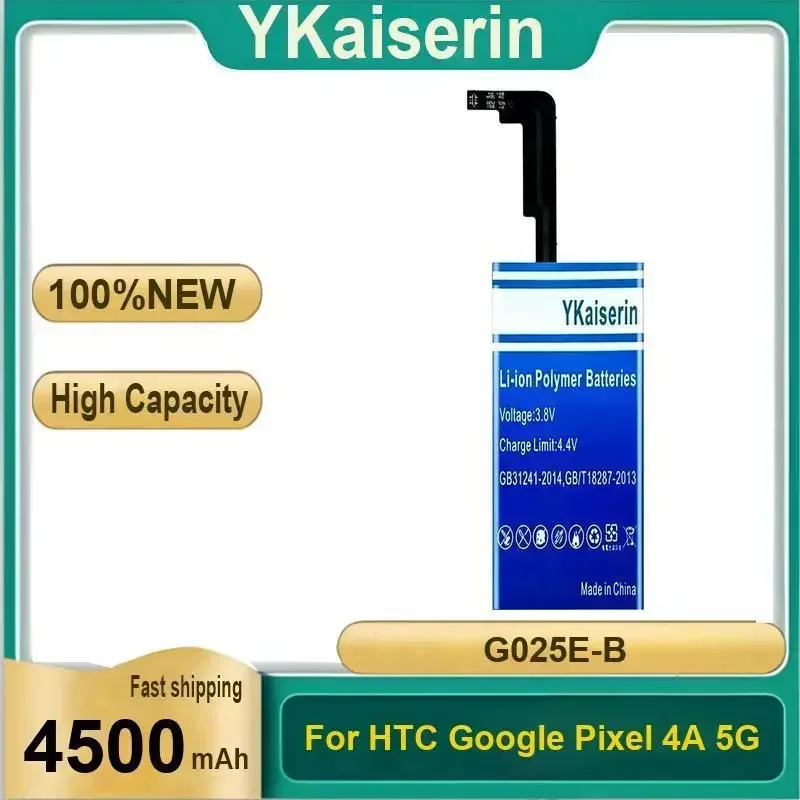 

4500mAh YKaiserin G025E-B Replacement Battery for Google Pixel 4A 5G Version Phone Portablet Batteries Warranty 2 Years