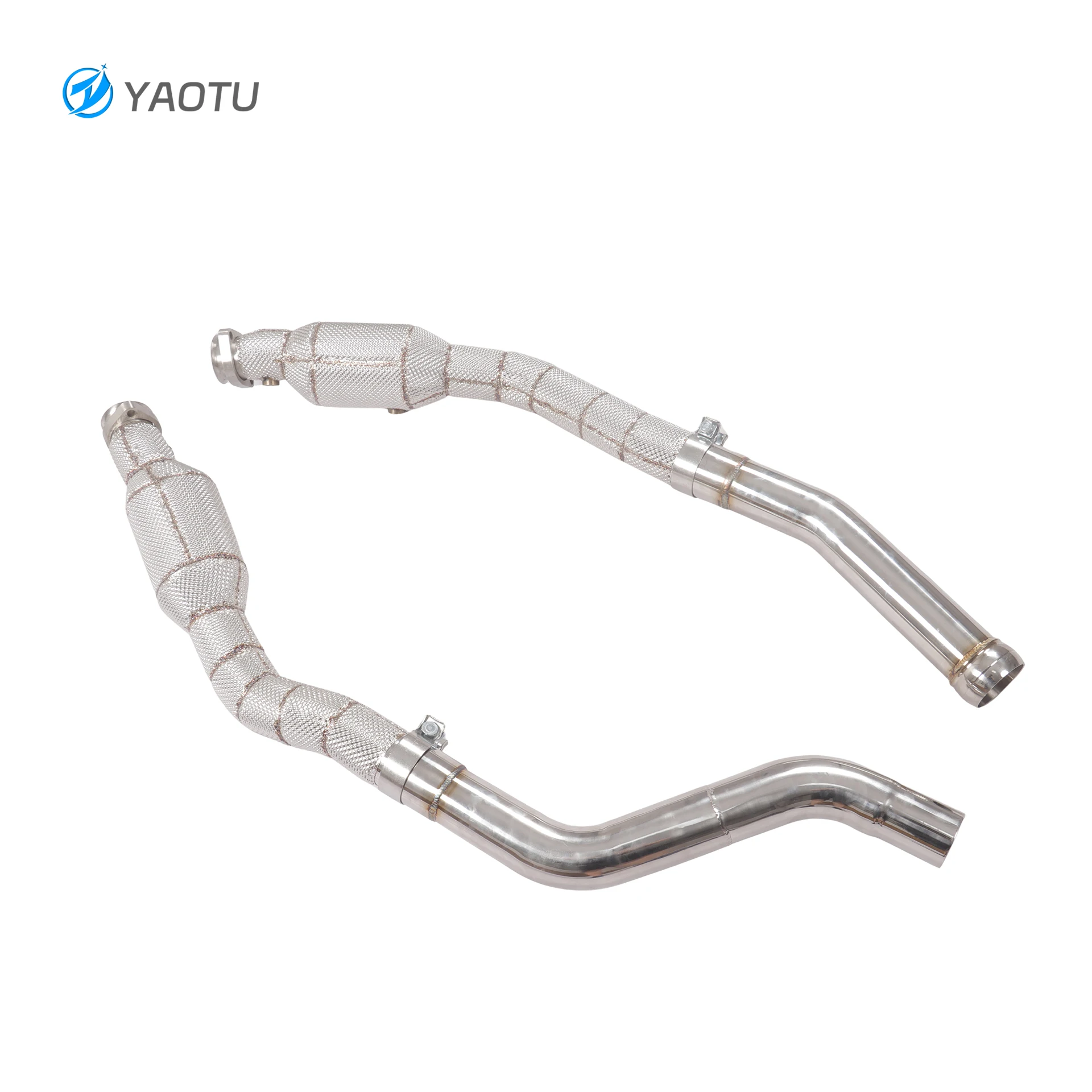 

Выхлопная труба (даунпайп) YT для Mercedes-Benz ML63 W167 5.5T с трехкомпонентным катализатором и изоляцией