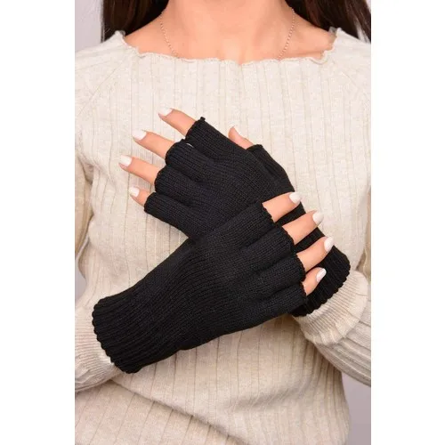 Mossta 2 Pair Women 'S Fingerless Gloves Black