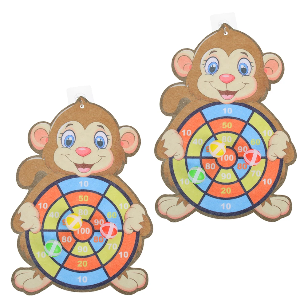 

2 Sets Sticky Ball Dart Board Game for Kids Party Toys Sports Balls Dartboards Games Plastic Parent-child Boys