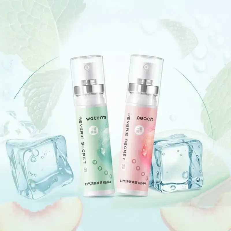 Fruit Mint Oral Fresh Spray Sugar Free Long Lasting Cool Taste Compact Portable for Home Office Daily Use