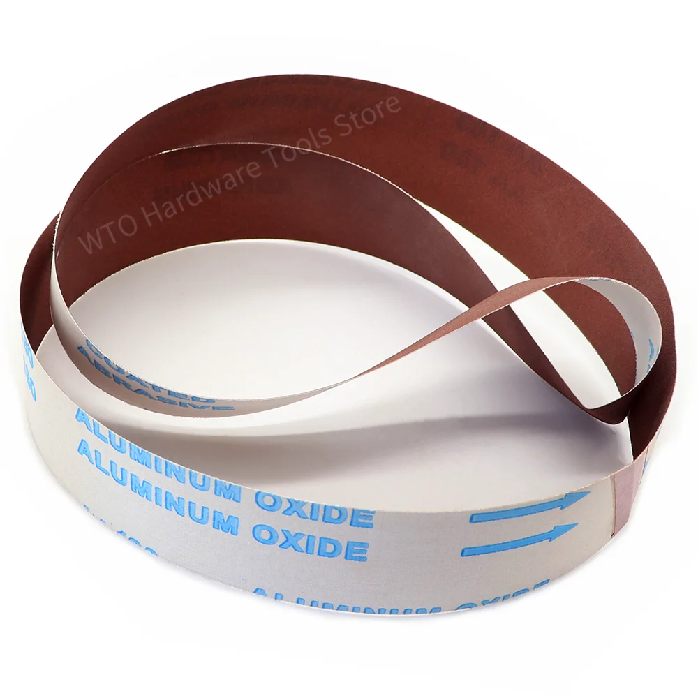 5PCS 2100 * 50 mm Flexible Aluminum Oxide Sanding Belts, Wood Soft Metal Polishing Sandpaper 40-1000 Grits for Woodworking