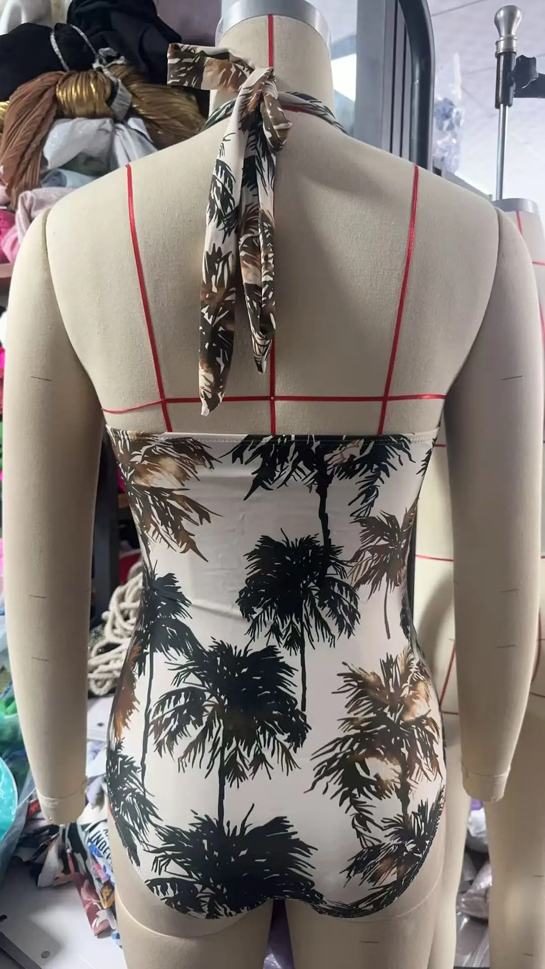 Printed Ruffle One Piece Swimsuit With Cover Up Sexy Swimwear Women Flat Belly Swim Suits Bathsuit Belt Bodysuit Beach Outing