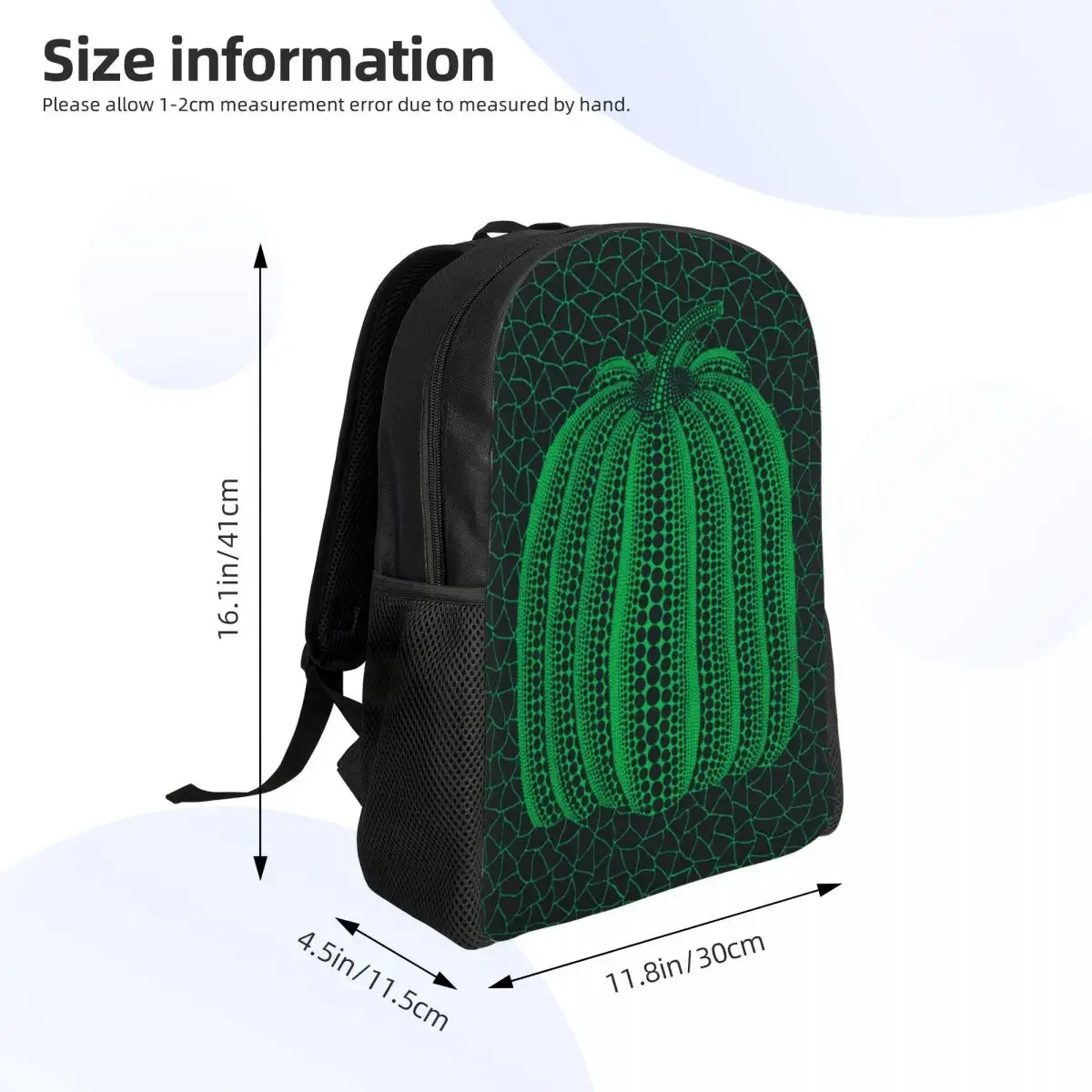 Custom Yayoi Kusama Abstract Art Pumpkin Travel Backpack Men Women School Laptop Bookbag College Student Daypack Bags